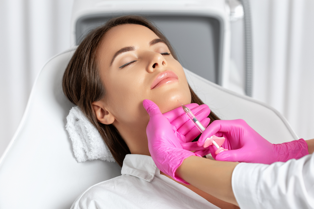 woman face injected