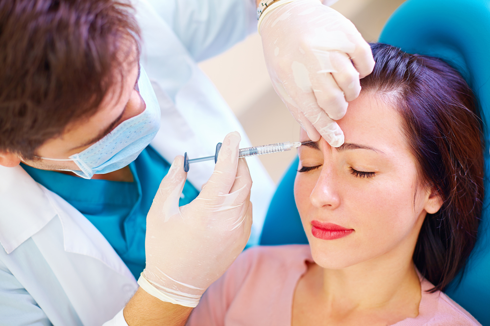 woman injected on face